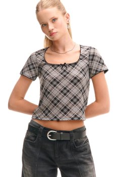 Cropp - Картата сорочка - темно-сірий