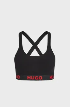 Женский черный топ Черный L HUGO 50469628;001
