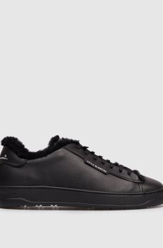 Черные кожаные кроссовки LAYTON CLEAN на меху