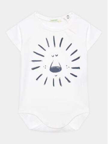 United Colors Of Benetton Дитяче боді 3P4ZAB00C Білий Regular Fit United Colors Of Benetton Дитяче боді 3P4ZAB00C Білий Regular Fit