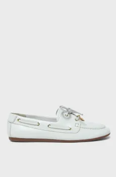 Женские белые кожаные топсайдеры Белый 37 MAJE MFACH00858_White