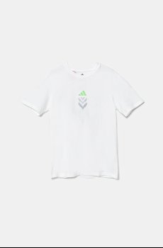 Детская хлопковая футболка adidas Performance