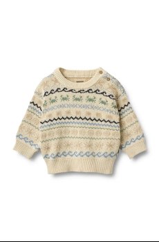 Хлопковый свитер для младенцев Wheat