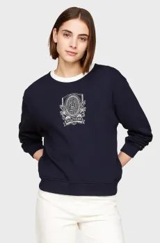 Женский темно-синий свитшот REG CREST Синий XS Tommy Hilfiger WW0WW42106