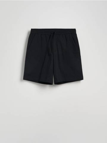 Reserved - Шорти loose з текстурованої тканини - чорний - YV281-99X Reserved - Шорти loose з текстурованої тканини - чорний - YV281-99X