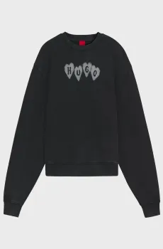 Женский черный свитшот Черный XS HUGO 50555824;002