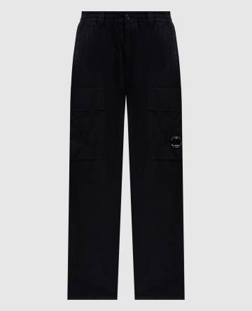 Черные брюки карго с логотипом