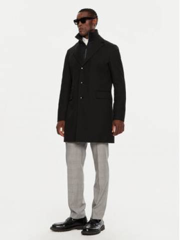 Boss Вовняне пальто H-Hyde 50502255 Чорний Slim Fit Boss Вовняне пальто H-Hyde 50502255 Чорний Slim Fit