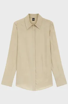 Женская бежевая рубашка Бежевый 40 BOSS 50562889;275