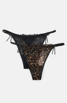 Сітчасті стрінги 2 упаковки - різнобарвний