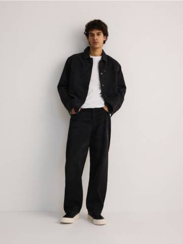 Reserved - Джинси baggy з вареним ефектом - чорний - YV100-99J Reserved - Джинси baggy з вареним ефектом - чорний - YV100-99J