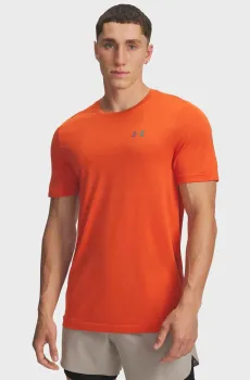 Мужская оранжевая футболка UA Vanish Elite Seamless SS Оранжевый XL Under Armour 1376781-845