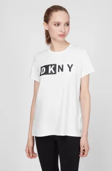 Женская белая футболка Белый XS DKNY DP8T5894