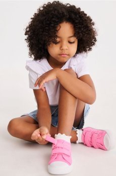 Текстильные кеды - яскраво-рожевий