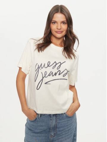 Guess Jeans Футболка W4BI54 K8HM0 Écru Boxy Fit Guess Jeans Футболка W4BI54 K8HM0 Écru Boxy Fit