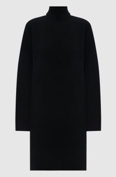 Черное платье из шерсти и кашемира