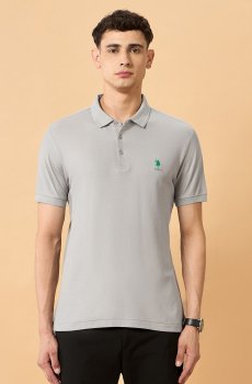 U.S. Polo Assn. Men Brand Logo Printed Polo Collar Cotton T-shirt