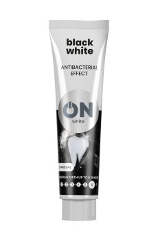 Отбеливающая зубная паста Tolpa White On Black White Antibacterial Effect Toothpaste Активированный уголь, 75 мл