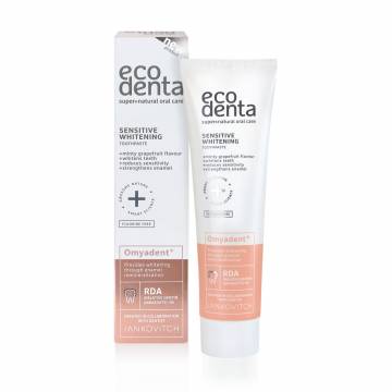 Отбеливающая зубная паста Ecodenta Sensitive Whitening Toothpaste для чувствительных зубов, без фтора, 100 мл Отбеливающая зубная паста Ecodenta Sensitive Whitening Toothpaste для чувствительных зубов, без фтора, 100 мл