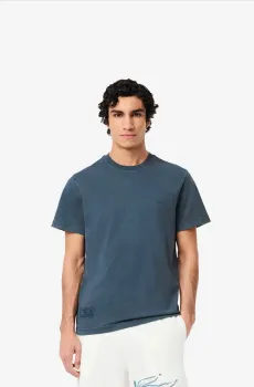 Мужская синяя футболка Синий S Lacoste TH9894C7Z