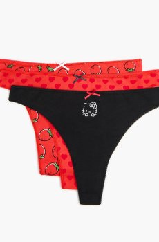 Cropp - 3-х пакетні труси Hello Kitty - червоний