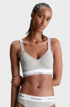 Женский серый бюстгальтер LGHT LINED BRALETTE Серый M Calvin Klein 000QF7059E