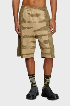 Мужские зеленые шорты P-MARSHY-BLEEDING Diesel x Damiano David Зеленый M Diesel A17760 0SPEB