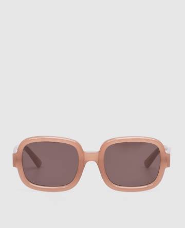 Бежевые очки Mylz с логотипом