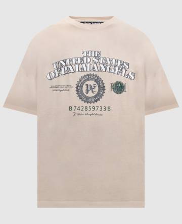 Бежевая футболка Dollar Loos с принтом