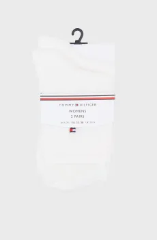 Женские белые носки (2 пары) SHORT LUREX Белый 35-38 Tommy Hilfiger 701238774