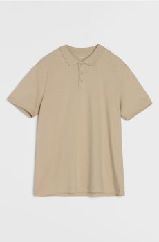 Бавовняна сорочка поло - бежевий