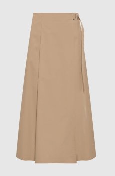 Бежевая юбка миди