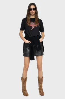Женская черная футболка Edwin Черный XS ZADIG&VOLTAIRE JWTS02856_BLACK