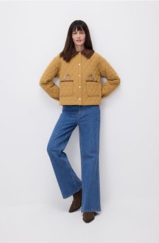 Reserved - Куртка з вишитим візерунком - бурштиновий - 110JX-18X