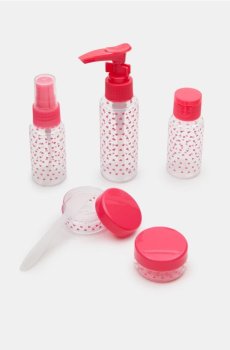 Дорожні ємності, 6 шт. Hello Kitty - рожевий