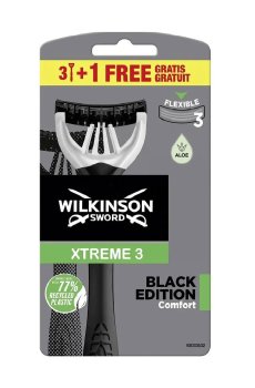 Одноразовые станки для бритья Wilkinson Sword Xtreme3 Black Edition мужские, 3+1 шт