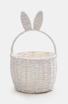 Плетений великодній кошик - білий