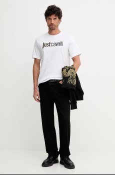 Хлопковая футболка Just Cavalli
