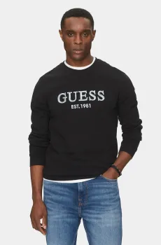 Мужской черный свитшот Черный S Guess M5GQ08.KCN01;JBLK