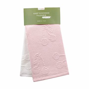 Набор кухонных полотенец Home Line Жаккард, вишня, махровые, 40*60 см, 2 шт (175796) Набор кухонных полотенец Home Line Жаккард, вишня, махровые, 40*60 см, 2 шт (175796)