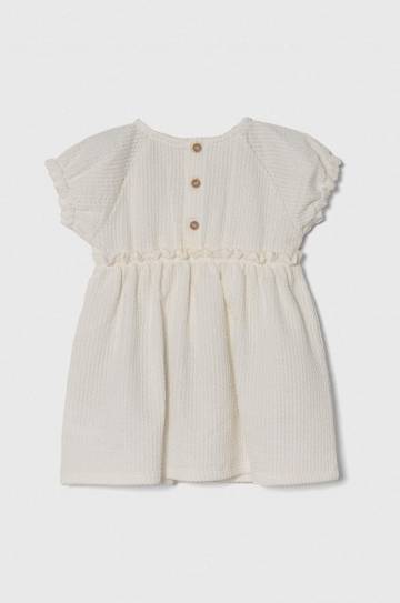 Платье для младенцев United Colors of Benetton цвет бежевый mini расклешённая Платье для младенцев United Colors of Benetton цвет бежевый mini расклешённая