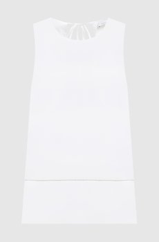 Белый топ с цепочкой мониль