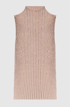 Топ в рубчик бежевого цвета