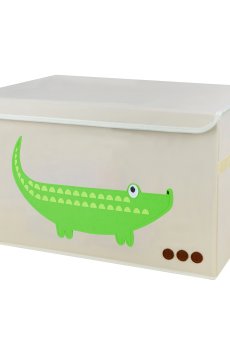 Короб складной с крышкой Handy Home Крокодил зеленый, бежевый, 38*26*26 см (CH14)