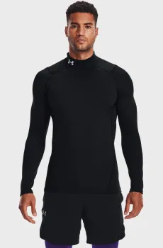 Мужской черный термореглан UA CG Armour Fitted Mock Черный XXL Under Armour 1366066-001