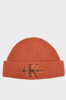 Мужская терракотовая шапка MONOGRAM Коричневый ONESIZE Calvin Klein K50K510763