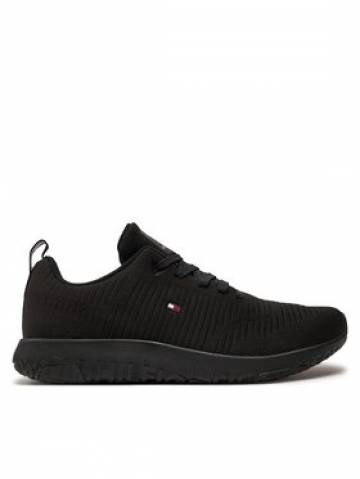 Tommy Hilfiger Снікерcи Corporate Knit Rib Runner FM0FM02838 Чорний Tommy Hilfiger Снікерcи Corporate Knit Rib Runner FM0FM02838 Чорний