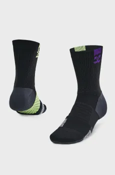 Черные носки UA  AD Playmaker 1pk Mid Черный 47.5-50.5 Under Armour 1376229-002