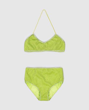 Детский зеленый купальник OSEMINI LUMIERE BRA HIGH WAISTED с люрексом Детский зеленый купальник OSEMINI LUMIERE BRA HIGH WAISTED с люрексом
