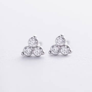 Серьги - пусеты с бриллиантами (белое золото) 322471121 Серьги - пусеты с бриллиантами (белое золото) 322471121
